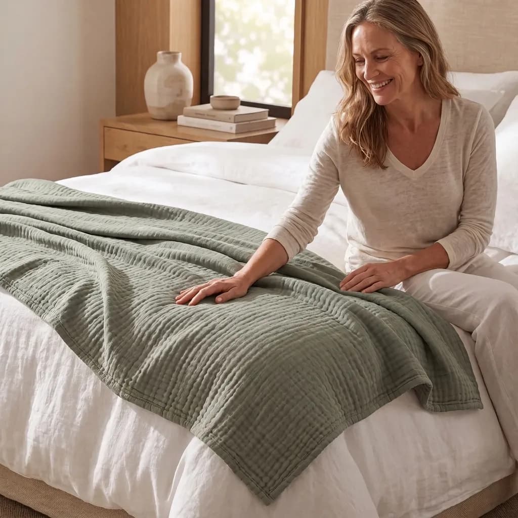 Organic muslin blanket